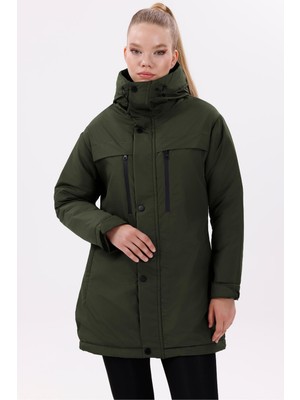 Freemen Kadın Polarlı Kürklü Su Ve Rüzgar Geçirmez Kapüşonlu Kışlık Mont & Kaban & Parka FMP-105-K