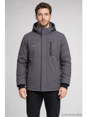 Freemen Erkek Kapüşonlu Içi Kürklü Su ve Rüzgar Geçirmez Outdoor Softshell Mont 2027