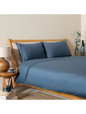 Chakra Annette %100 Pamuk King Size Nevresim Seti 230X220 Cm Mavi