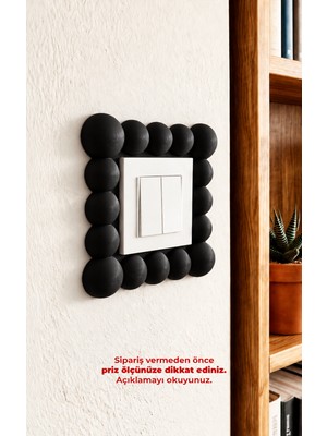 To Design Lab Balon, Yuvarlak Kabartmalı 8,5x8,5 cm Priz Süsü - Ölçünüzü Kontrol Ediniz.