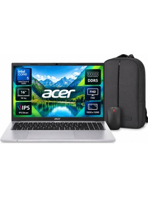 Acer Aspire Go Intel Core 5 120U 16GB 512GB SSD Freedos 16" Bilgisayar NX.JT2EY.002-SM + Shopimode Çanta & Mouse