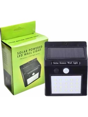 Astraltech Bahçe Aydınlatma Sensörlü Güneş Enerjili Duvar Lambası 40 LED Işık