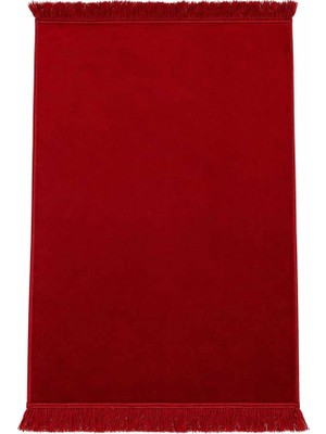 Hayrat Neşriyat Kadife Velur Seccade Düz Renk (70X110 Cm. Bordo)