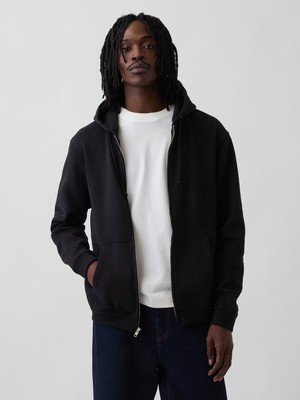 Gap Erkek Siyah Vintagesoft Fermuarlı Sweatshirt