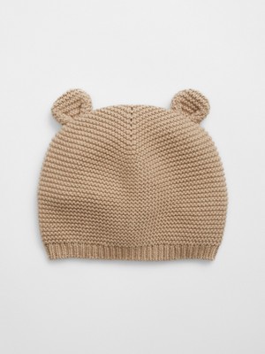 Gap Bebek Bej Garter Ayı Aplikeli Şapka