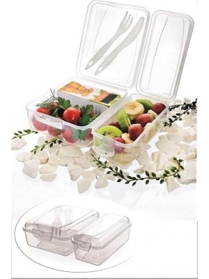 Takeaway Ergonomik Asorti Çatal Bıçaklı Pratik Yoğurt Saklama Kabı