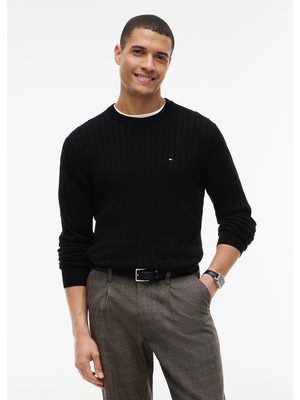 Tommy Hilfiger Erkek Classic Cable Crew Kazak