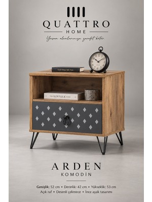 Quattro Home Arden Tek Çekmeceli Komodin