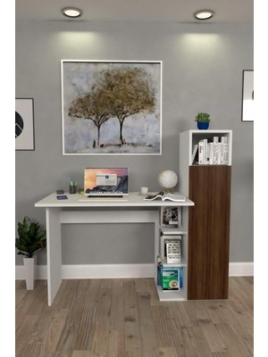 Diamond Dolaplı Çalışma Masası Ceviz