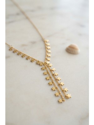 Hobilinka Gold Pirinç Yıldız Model Kadın Kolye TJ-BKO11249