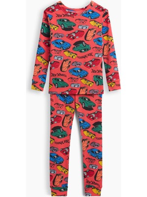 Gap Bebek Kırmızı Hot Wheels Baskılı Pijama Takımı