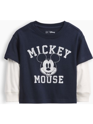 Gap Erkek Bebek Lacivert Gap × Disney Double-Layer T-Shirt