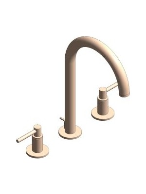 Grohe Atrio 3 Delikli Ankastre Lavabo Bataryası, Sifon Kumandalı, Fırçalı Bakır - 20649DL0