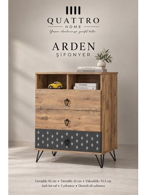 Quattro Home Arden 3 Çekmeceli Şifonyer