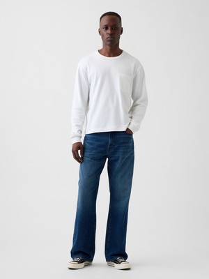 Gap Erkek Koyu Mavi Loose Boot Jean Pantolon