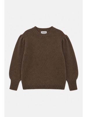 It's Basic Kadın Kahve W6-81 Oversize Triko Kazak