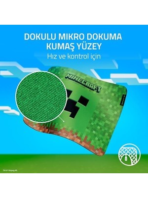 Skygo Revify Razer Gigantus V2 Minecraft Edition - Hız ve Kontrol Için Yumuşak Oyun Mouse Matı (Dokulu Mikro Örgü Yüzey, Kalın Kauçuk Köpük, Kaymaz Taban, 360MM x 275MM x 3mm) Minecraft