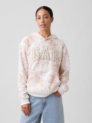 Gap Kadın Beyaz Relaxed Gap Logo Sweatshirt