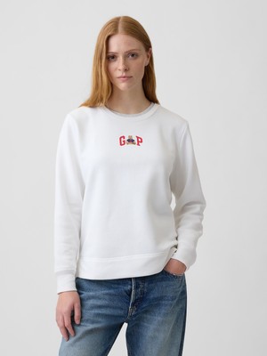 Gap Kadın Beyaz Relaxed Gap Logo Sweatshirt