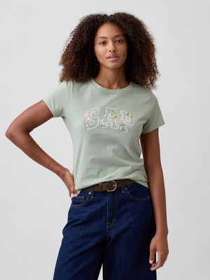Gap Kadın Açık Yeşil Gap Logo T-Shirt