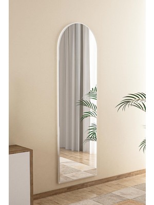 Nysamo Nice Beyaz Dekoratif Antre Duvar Aynası 40X120 cm Ahşap Çerçeve ile Şık Tasarım