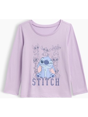 Gap Kız Bebek Lila Disney Grafik Baskılı T-Shirt