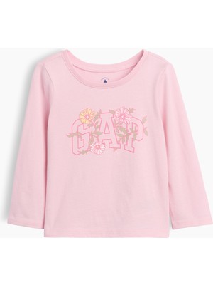 Gap Kız Bebek Pembe Grafik Baskılı T-Shirt