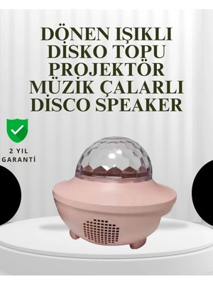 Pileli Store Sesle Etkileşimli Yıldız Projektörlü Gece Lambası – Bluetooth Hoparlörlü, USB Girişli, Dönen Okyanus