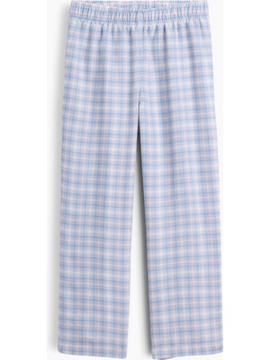 Gap Erkek Çocuk Açık Pembe Ekose Flannel Pijama Altı