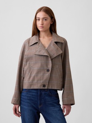 Gap Kadın Açık Kahverengi Relaxed Crop Trençkot