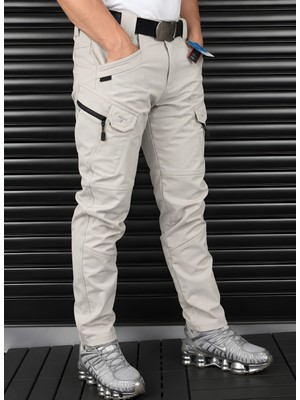 advstore.tr Unısex Softshell Su Dayanıklı ve Rüzgar Geçirmez Içi Polarlı Kışlık Taktik Pantolon