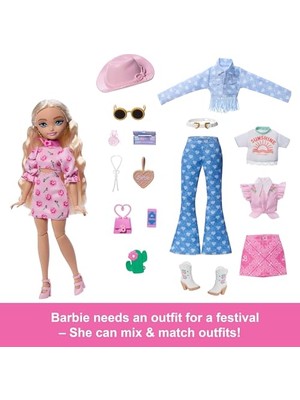 Dream Besties™ Festival Kombinleri Barbie® "malibu"™ Bebek ve Aksesuarları