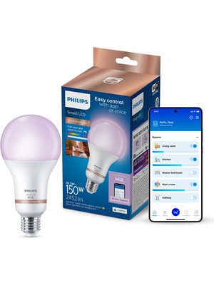 Smart Lighting LED Ampul A80 E27 150W Eşdeğer Rgb - Google Home, Alexa, Homekit ve Matter Uyumlu