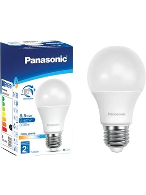 E27 LED Dimli Lamba, Beyaz Işık 8.5W 806LM 6500K