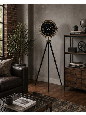 Çetiner Group Zamanın Asaleti Eskitme Tripod Ayaklı Saat