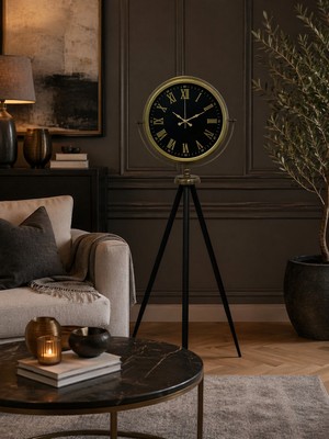 Çetiner Group Vintage Roma Rakamlı Modern Tripod Ayaklı Saat