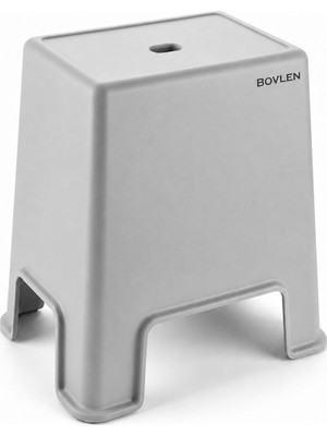Büyük Boy Kaymaz Banyo Taburesi - 150 kg Taşıma Kapasiteli Kaydırmaz Banyo Taburesi - Çocuk Taburesi - Basamak Tabure - 1. Sınıf Sert Plastik 45 x 40 x 24 cm (Büyük Boy Gri)