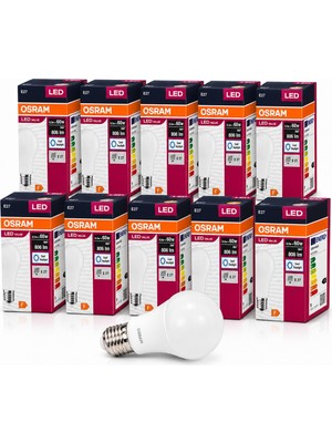 LED Value 8.5W E27 LED Ampul 6500K Beyaz Işık 806 Lm 60W Eşdeğeri Enerji Tasarruflu 360° Aydınlatma 10'lu Paket