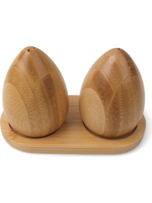 Doğal Yumurta Şeklinde Bambu Tuzluk ve Karabiberlik | Antibakteriyel, Sağlıklı ve Doğa Dostu Ahşap Tuzluk & Biberlik Seti – Şık ve Dayanıklı Tasarım