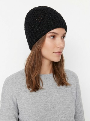 Daisy Tasarım Kadın El Örgüsü Motifli ve Yumuşak Dokulu Kışlık Şapka - Trend Model Bere ve Bucket Şapka Koleksiyonu