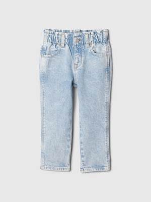 Gap Kız Bebek Açık Mavi Paperbag Mom Jean Pantolon