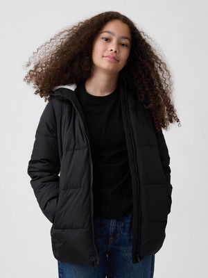 Gap Kız Çocuk Siyah Şişme Puffer Mont