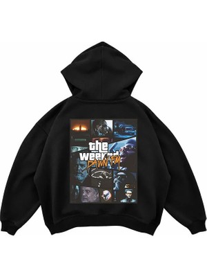 Genosha The Weeknd Baskılı Oversize Hoodie Kapüşonlu Sweatshirt