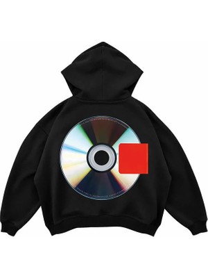 Genosha Yeezy Baskılı Oversize Hoodie Kapüşonlu Sweatshirt