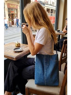 Tuttobene Denym Kot Pantolon Görünümlü Pinterest Vintage Omuz Çantası TB042