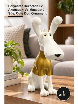 Yenilig 1 Adet Sevimli Köpek Figürü – Polyester Dekoratif Ev Aksesuarı ve Masaüstü Süs, Cute Dog Ornament
