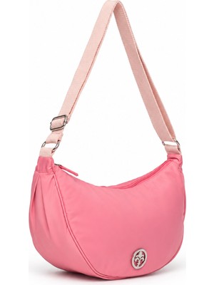 Louisiana Polo Jkln Çapraz Askılı Kadın Çantası Geniş Hacimli Günlük Pembe Çanta IM545-1