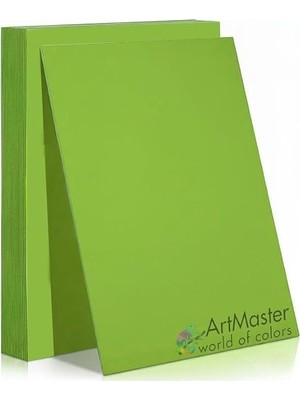 Yeşil Renkli Mukavva 35X50 cm 10 Adet 1 Paket Renkli Sert Karton 1.0 mm Anasınıfı Hobi Etkinlik