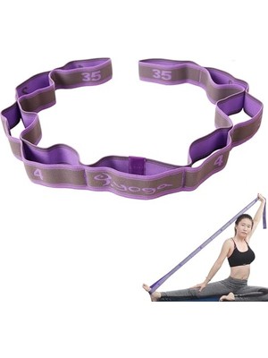 Defne Store Esneme Kayışı; Elastik Yoga Esneme Kayışı, Fizik Tedavi, 9 Ilmekli Yoga Kayışı, Pilates, Dans ve Jimnastik Için Esneme Bandı