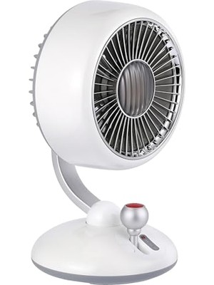 Defne Store Q3 LED Şarjlı Beyaz 120 3 ° Salınımlı Kademeli Işıklı Masaüstü Fan Vantilatör Retro